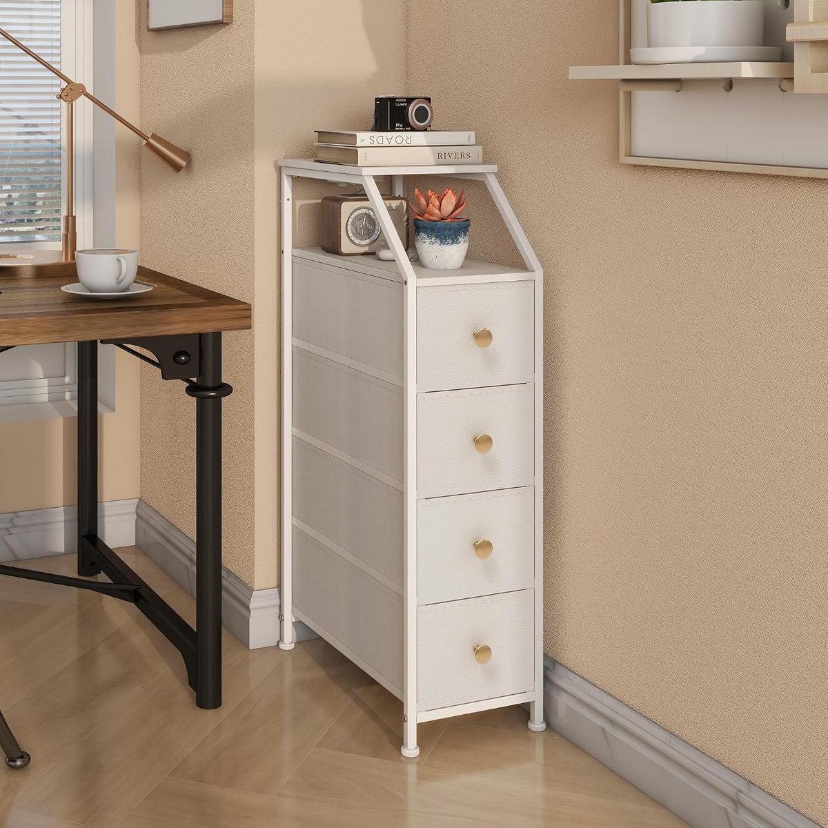 Tohomeor Narrow Dresser Tall Skinny Storage Tower Vertical Slim Chest of Draw...
