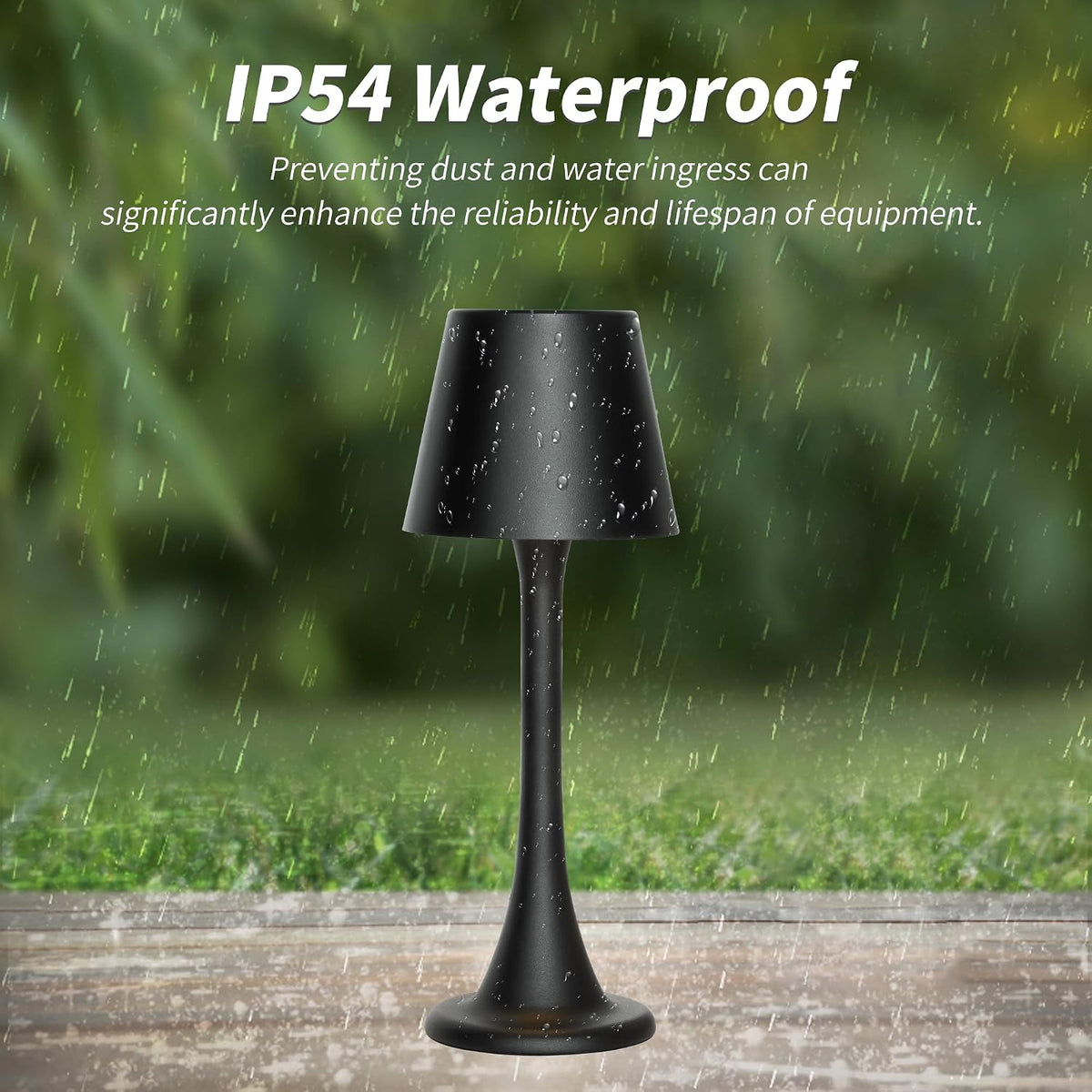 Mr. White Outdoor Waterproof Cordless Rechargeable Portable Touch Battery Ope...