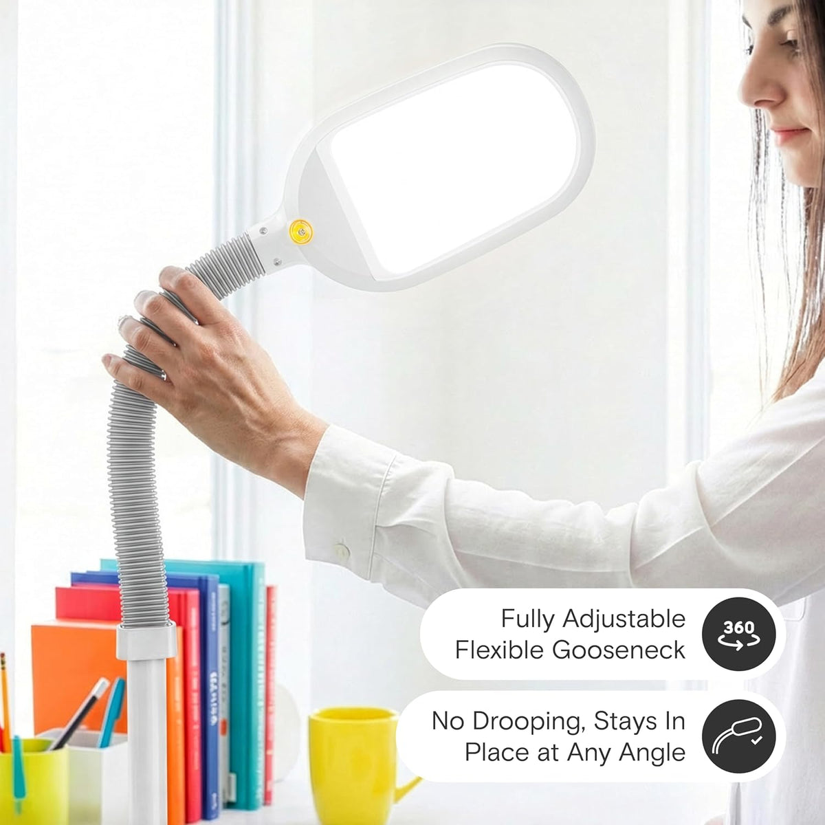 Brightech Litespan - Bright LED Floor Reading Lamp for Over Chair Crafts and ...
