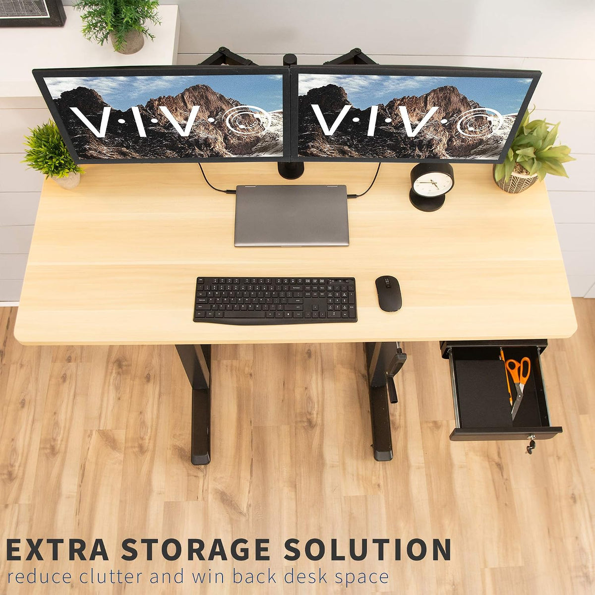 VIVO Black 12 x 14 inch Under Desk Drawer, DESK-AC03L-B