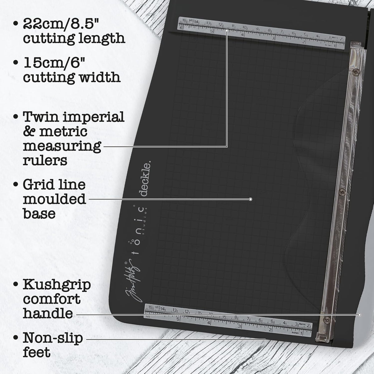 Tim Holtz Paper Cutter Deckle Edge Tool - Guillotine Paper Trimmer for Distre...