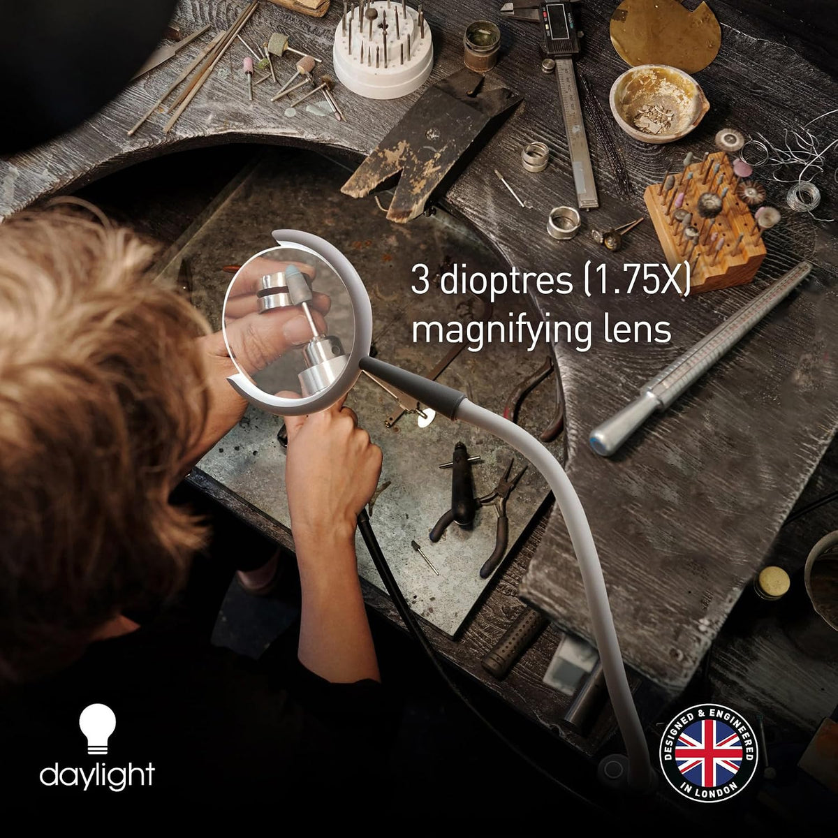 Daylight Company - Magnificent Pro - Magnifying lamp, Bright 6,000K Daylight ...