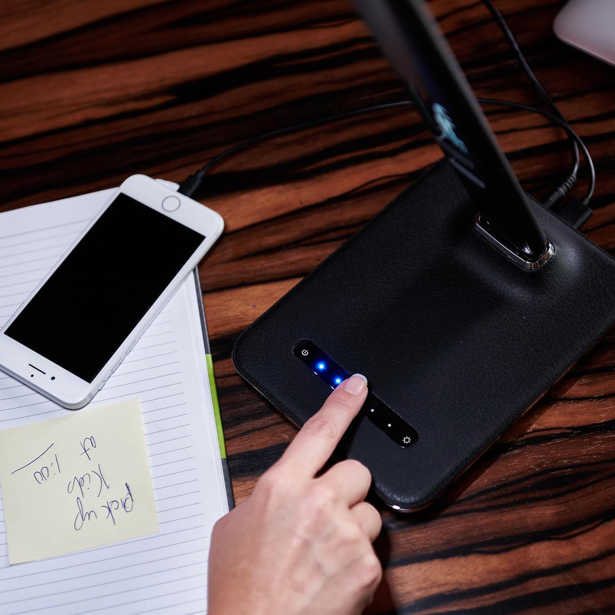 OttLite Renew LED Desk Lamp with USB Charging Port, Black