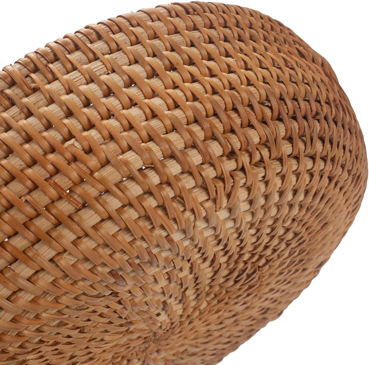 Rattan Storage Basket, Hand Woven Fruit Basket with Handles, Wicker Serving B...