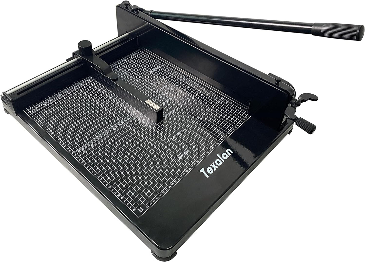TEXALAN(R) Heavy Duty Guillotine Paper Cutter Black 400 Sheets Stack Paper Tr...