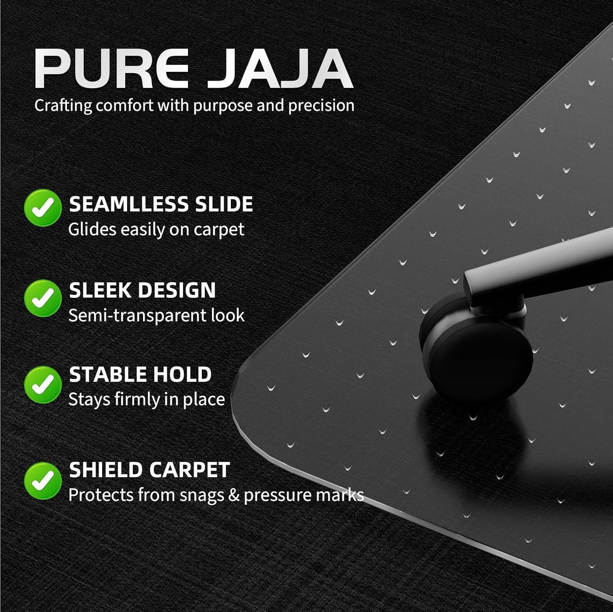 Office Chair Mat for Low Pile Carpet 48"x 65", Oversized Carpet Pro...