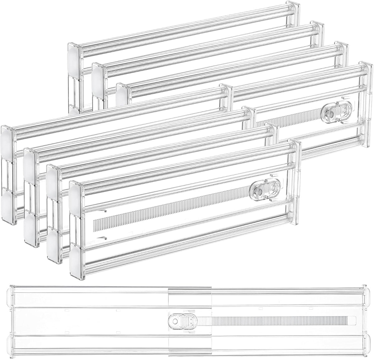 Vtopmart 4" Regular Upgrade Drawer Dividers for Clothes, 12.8"-22.3...