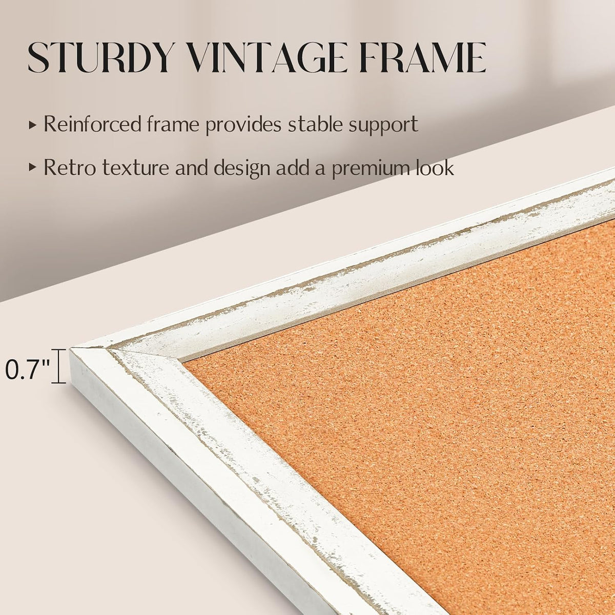 Cork Board Bulletin Board, 36"x24" Corkboard for Wall
