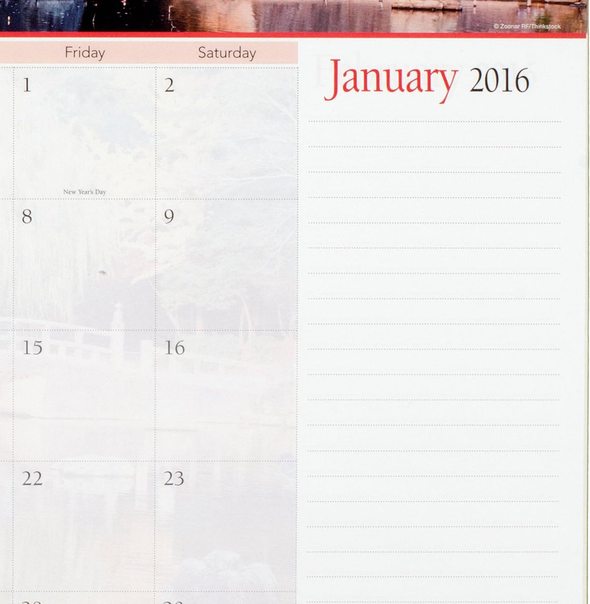 AT-A-GLANCE Monthly Desk Pad Calendar 2016, Landscapes Panoramic, 21-5/8 x 16...
