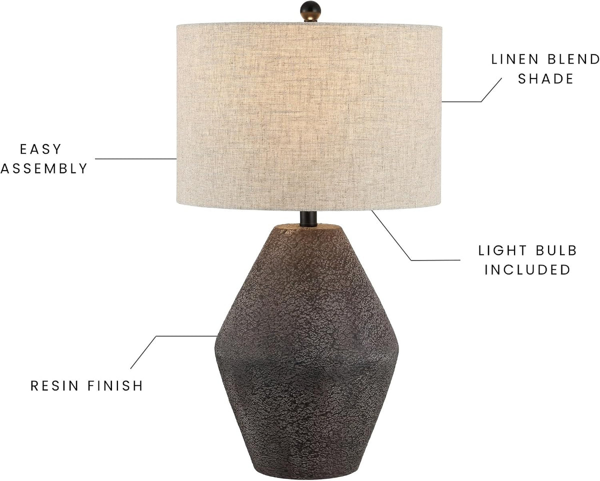 SAFAVIEH Ersta Table Lamp, 26.5" Modern Brown TBL4367A