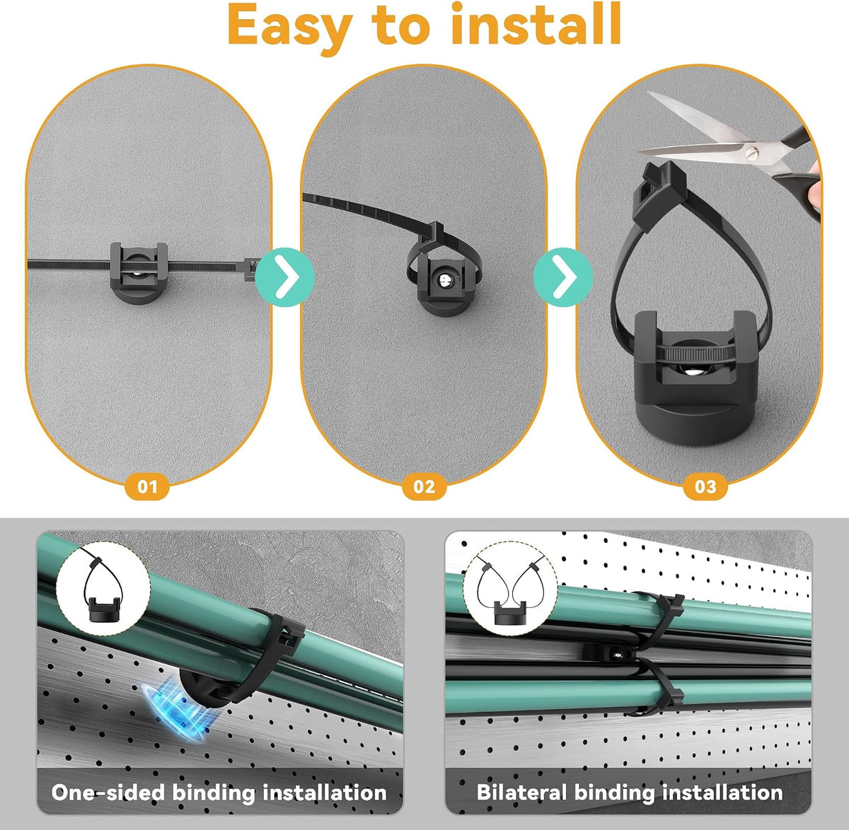 20 Pcs Magnetic Zip Tie Mount Base 26lbs Strong Magnetic Zip Tie Holder Multi...