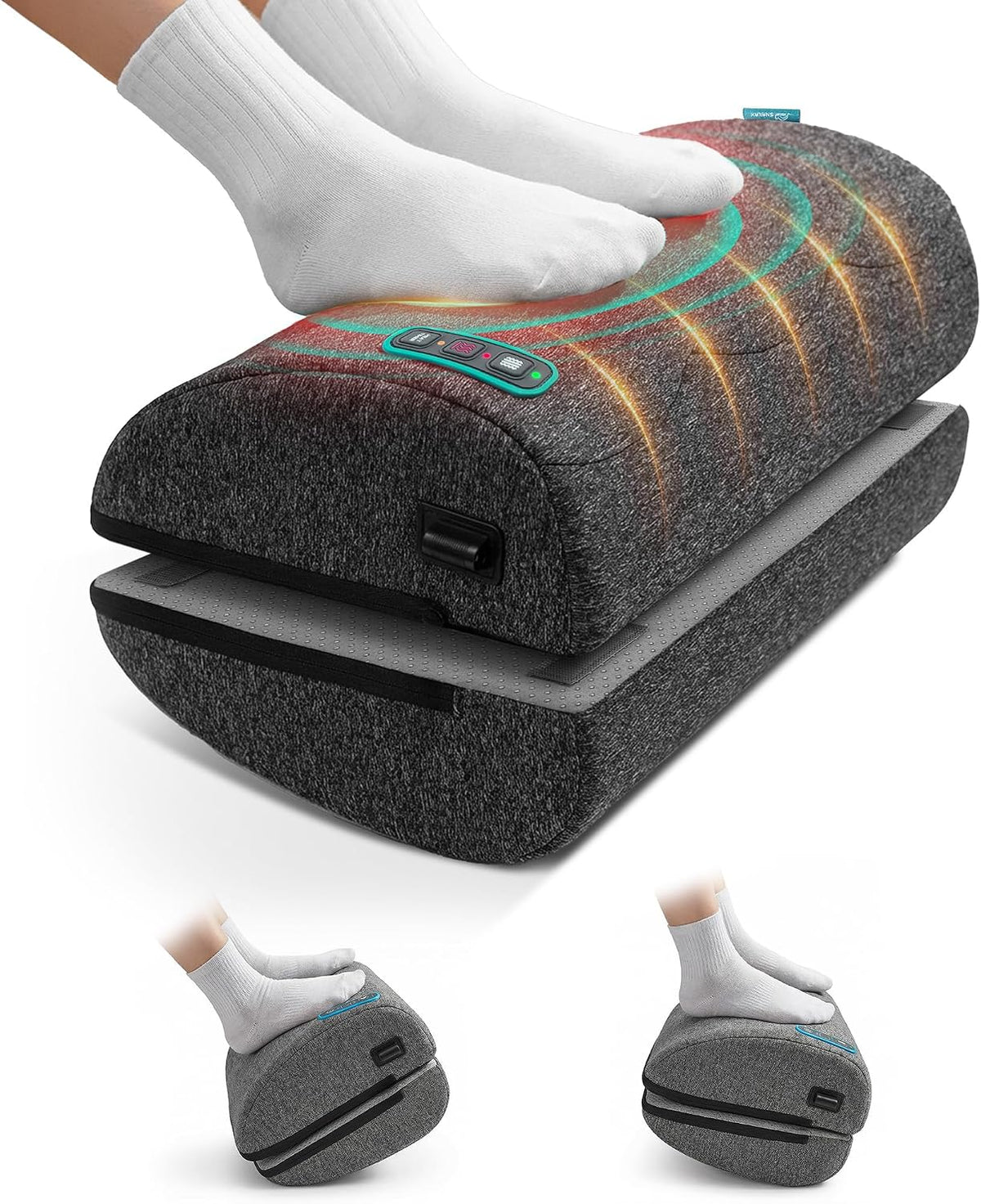 Snailax Ergonomic Foot Rest Under Desk with Heat, Vibration & Swing