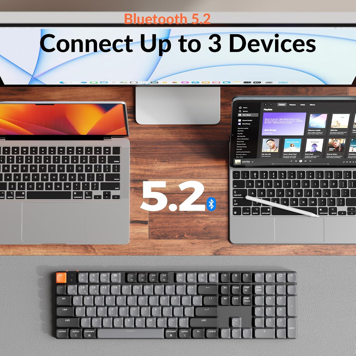 Keychron K5 Version 2 Wireless Bluetooth Low Profile Mechanical Keyboard