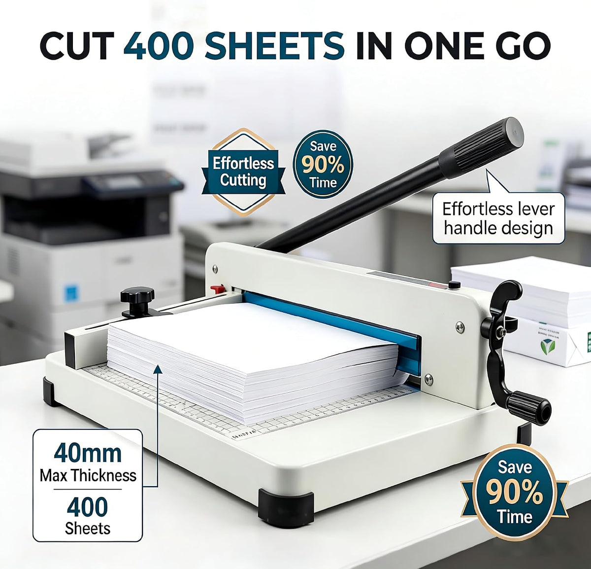 Professional 400-Sheet Heavy Duty Paper Cutter Guillotine