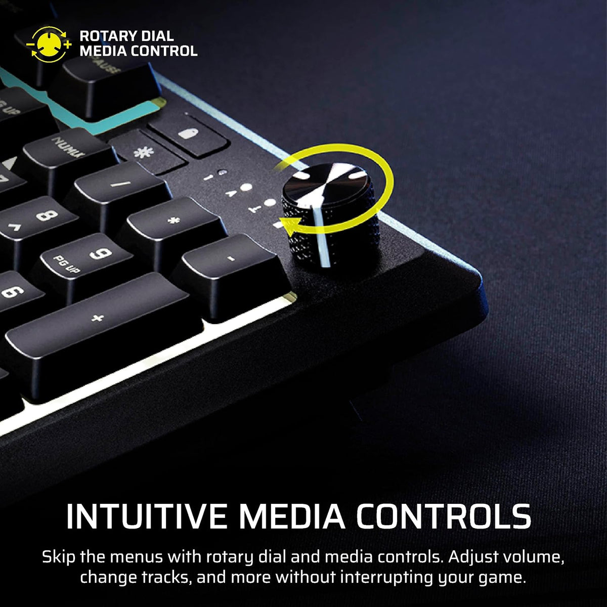 Corsair Skiff 100 Quiet RGB Wired Gaming Keyboard – US QWERTY – Black