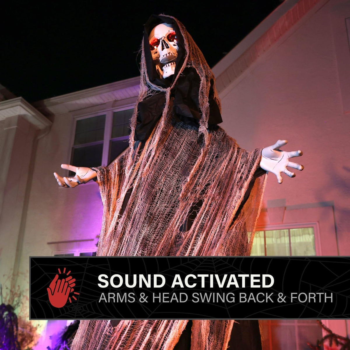 Haunted Hill Farm 7.1-Ft. Reaper Halloween Animatronic