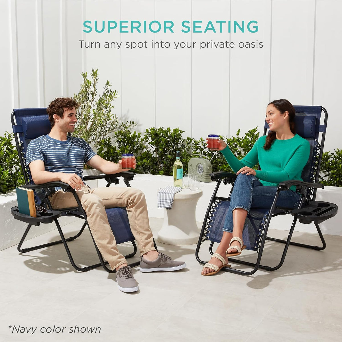 Best Choice Products Zero Gravity Chair Recliner, Peacock Blue