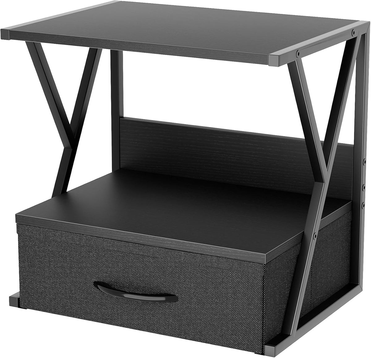 aboxoo Printer Stand for Desk with Storage Drawer, 2 Tier Desktop Or Under De...