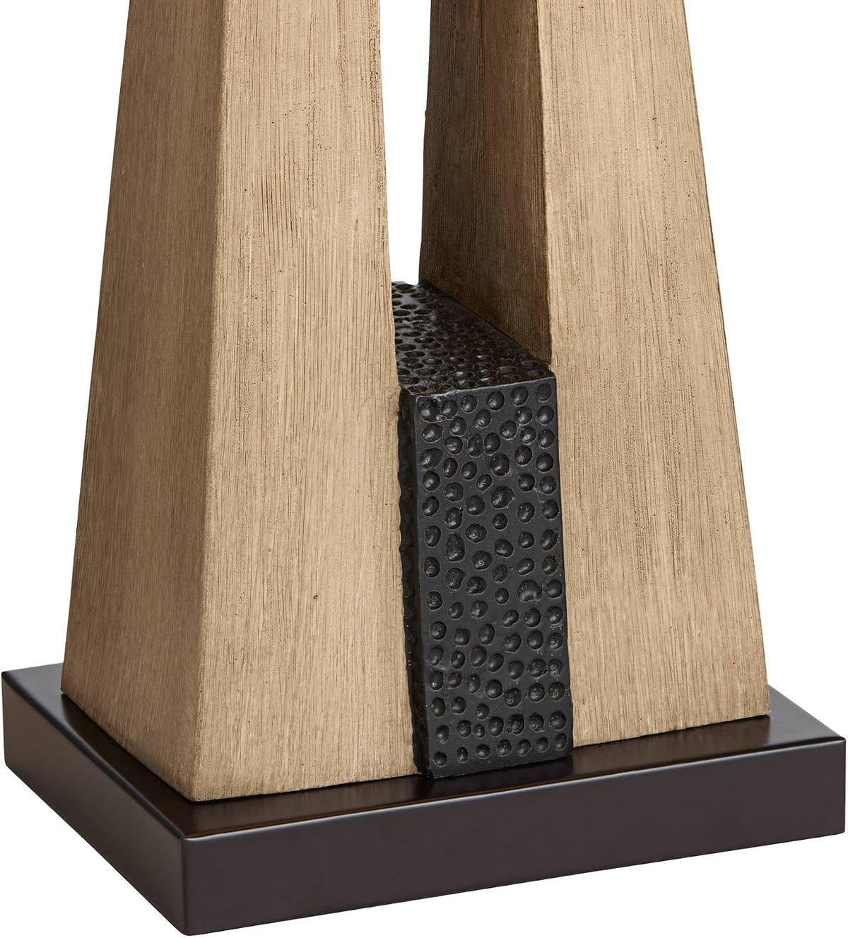 Mitchell 27" Tall Table Lamp USB Set of 2 Column Farmhouse Rustic Oatmeal