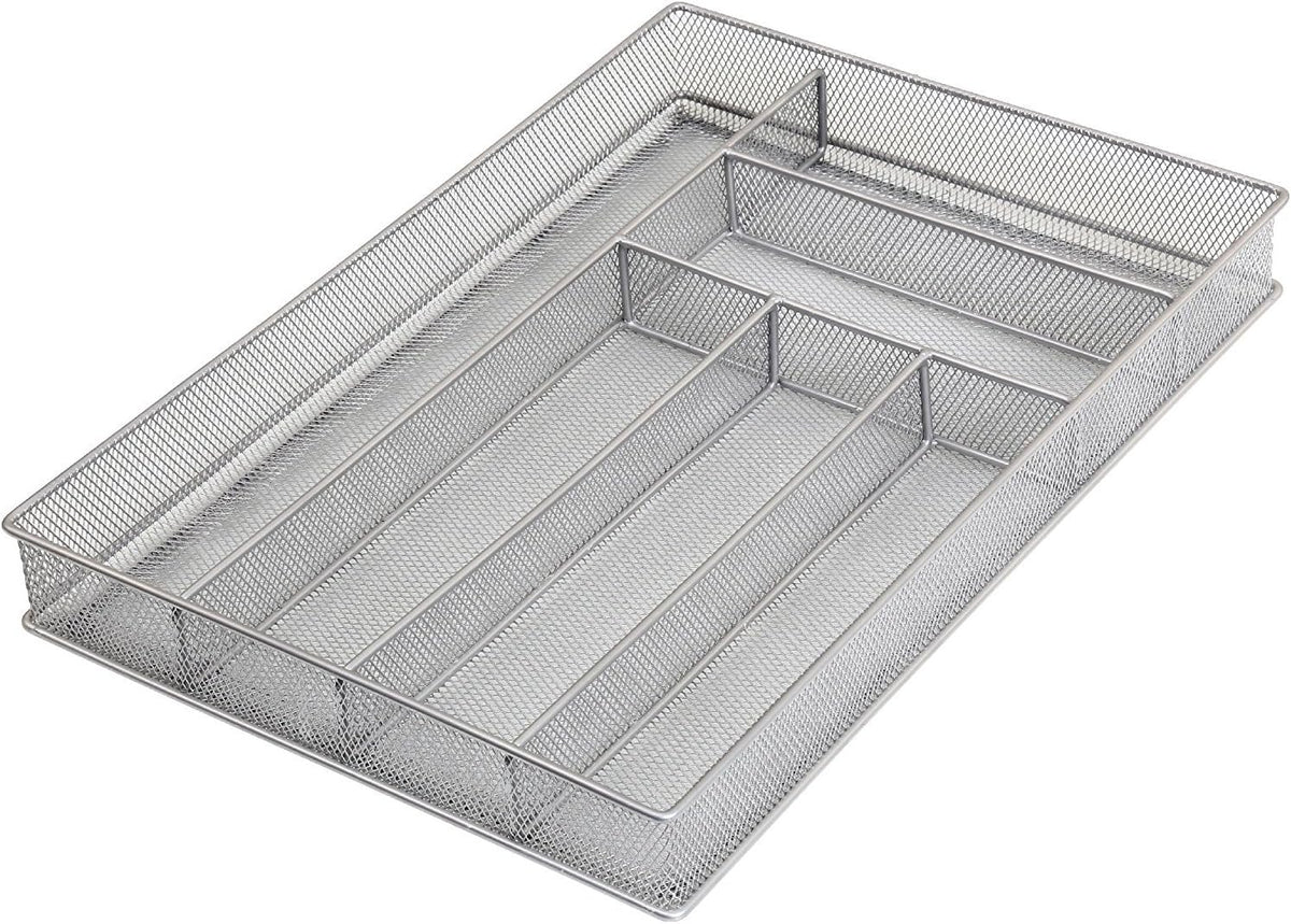 YBM Home Metal Silverware Organizer for In-Drawer Cutlery Storage, 6 Compartm...