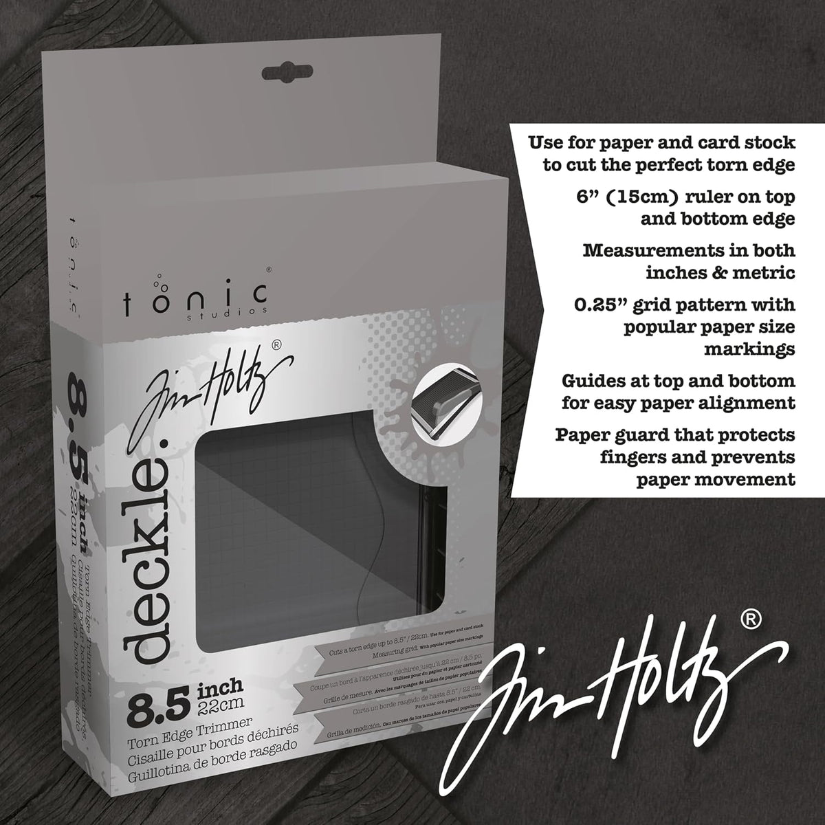 Tim Holtz Paper Cutter Deckle Edge Tool - Guillotine Paper Trimmer for Distre...