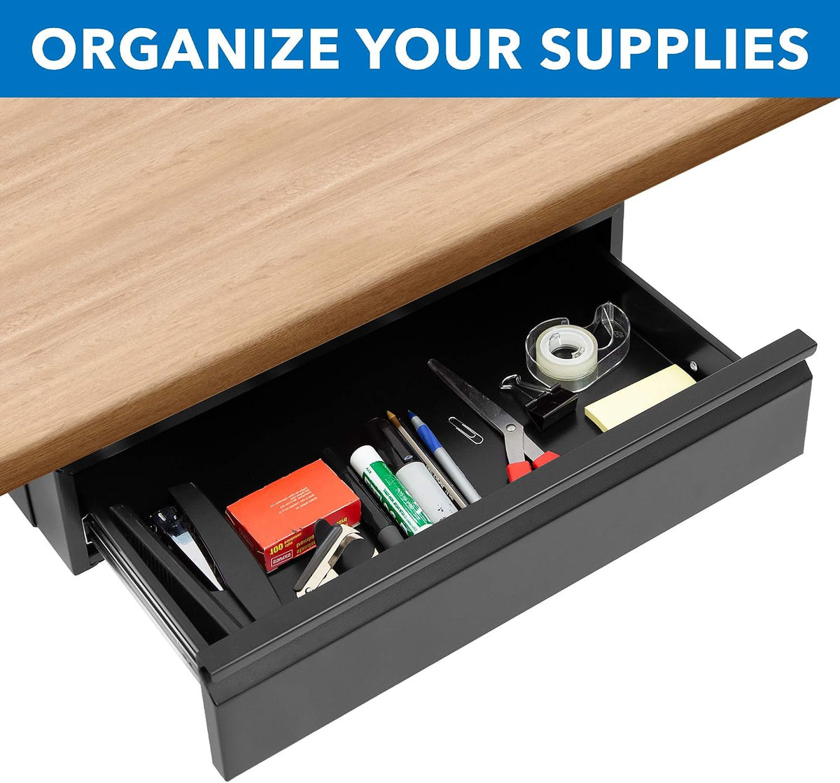 Mount-It! Under Desk Pull-Out Drawer, Steel, 20.2 x 12.2 in, 11 lb Capacity