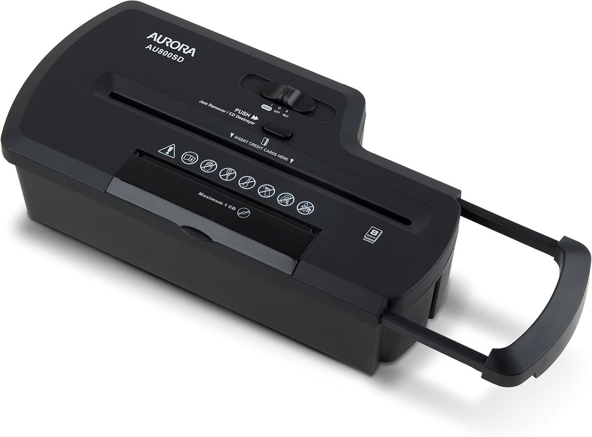 Aurora AU800SD Professional Strip Cut Paper Shredder/CD/Credit Card Shredder ...