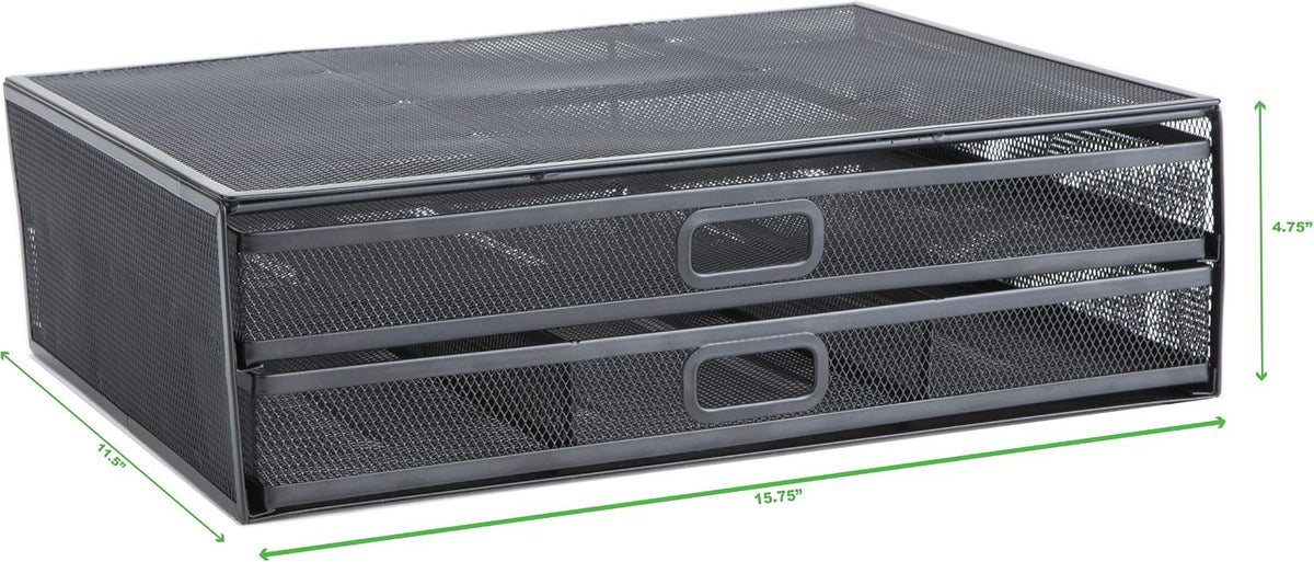 Mind Reader Monitor Stand, Ventilated Laptop Riser, Storage Drawer, Office, M...