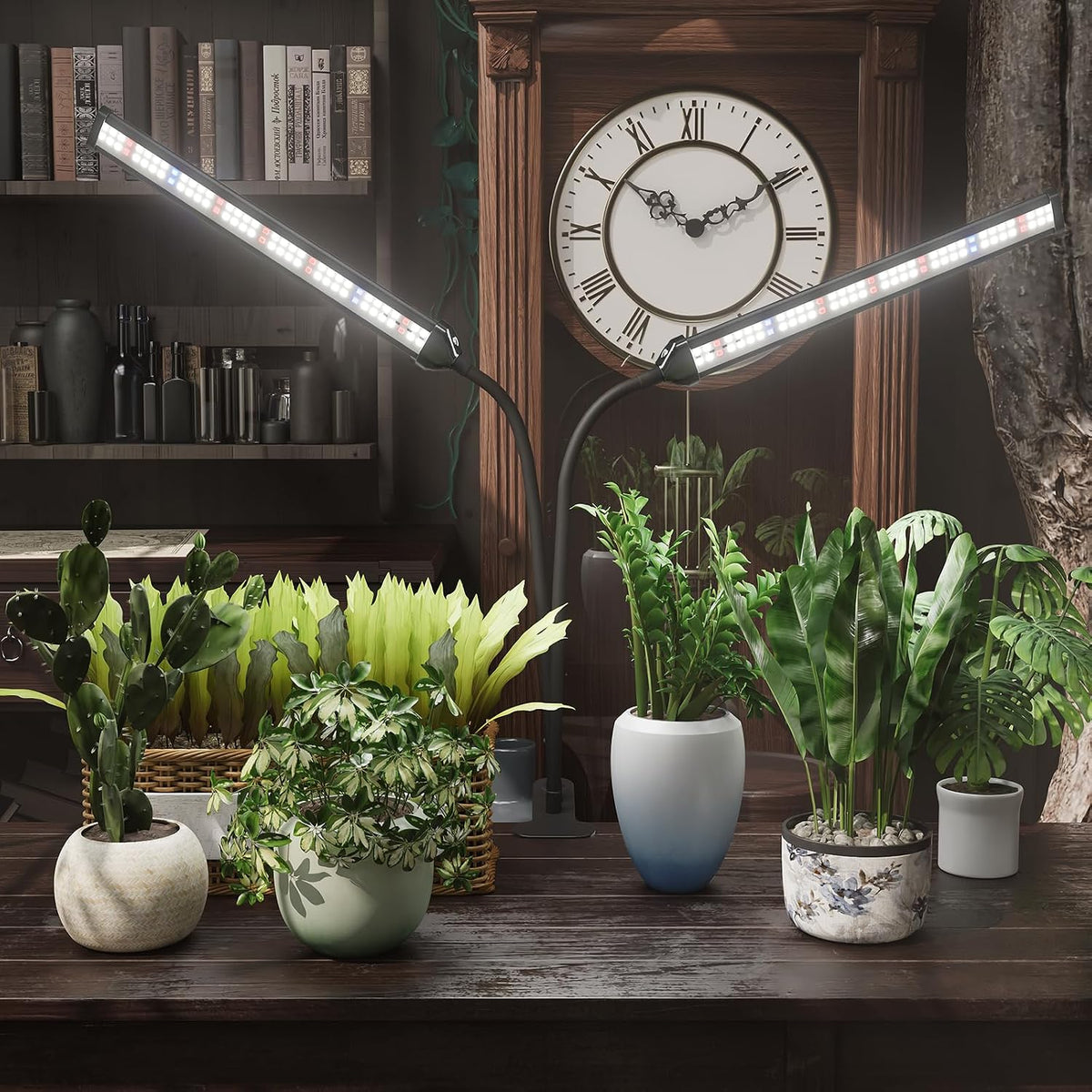 GooingTop LED Grow Light,White Full Spectrum Clip Plant Growing Lamp
