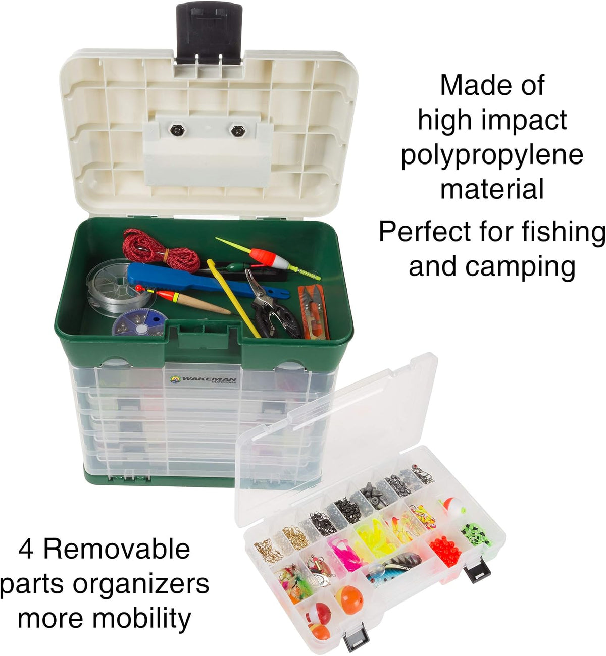 Storage and Tool Box-Durable Organizer Utility Box-4 Drawers, 19 Compartments...
