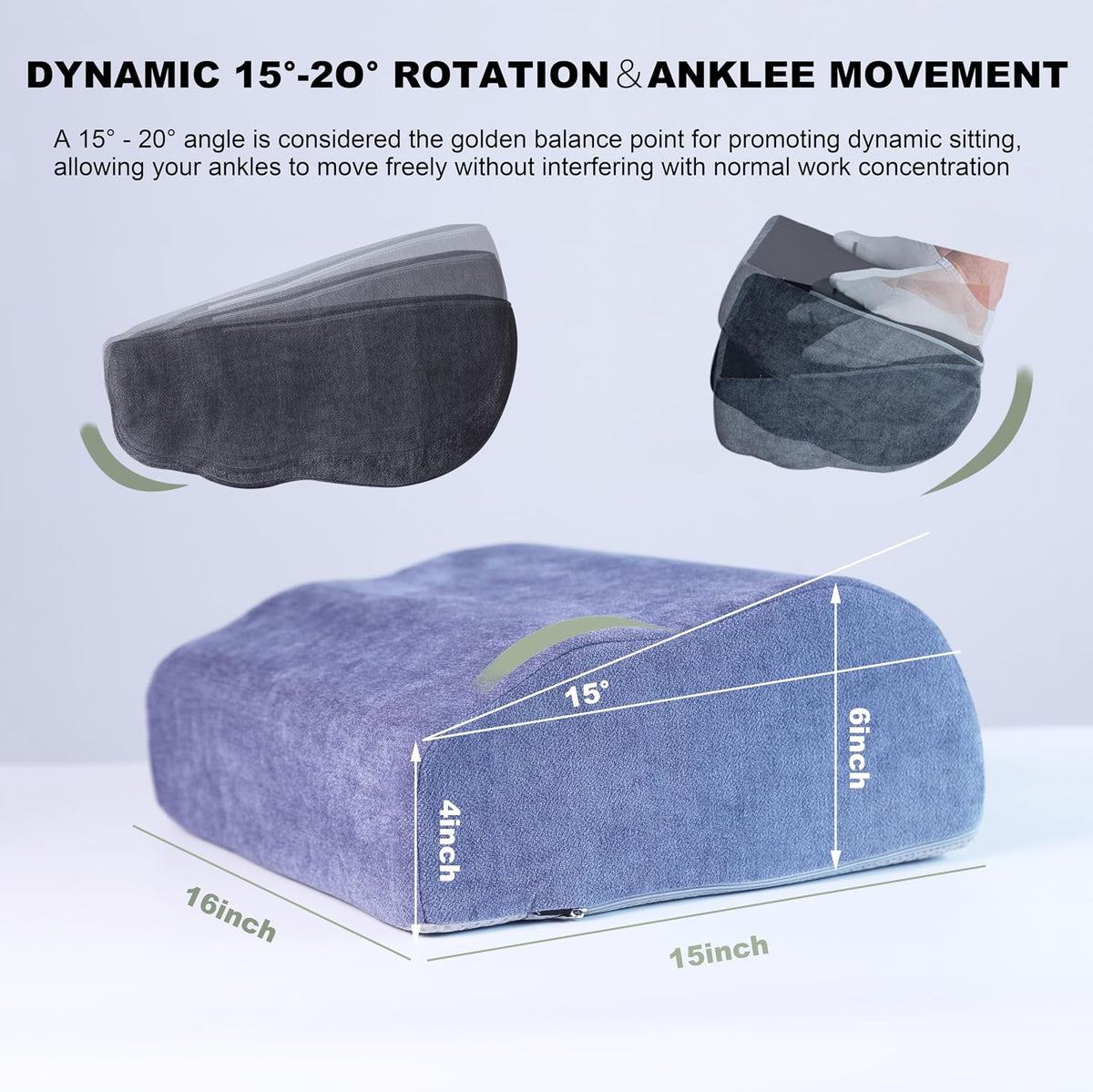 Foot Rest Under Desk for Office, Ergonomic Footrest, Adjustable 2 Height Leve...