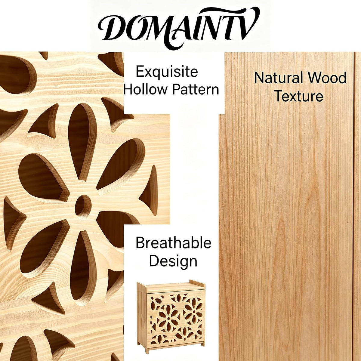 Wooden Projector Shelf,WiFi Router Box Hider,Power Strips Storage,Cable Manag...