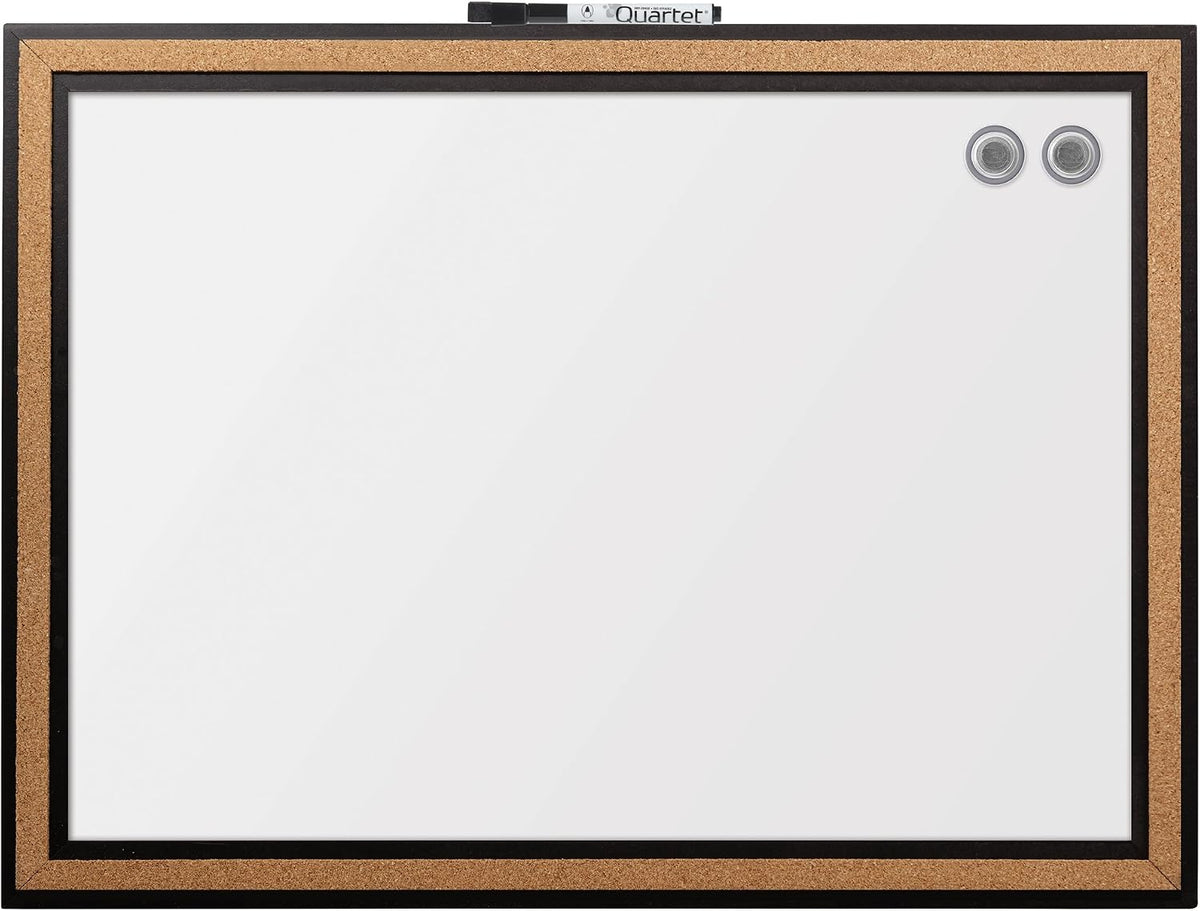 Quartet Dry-Erase Board/Whiteboard, 17"x23", Magnetic, Cork Frame (...