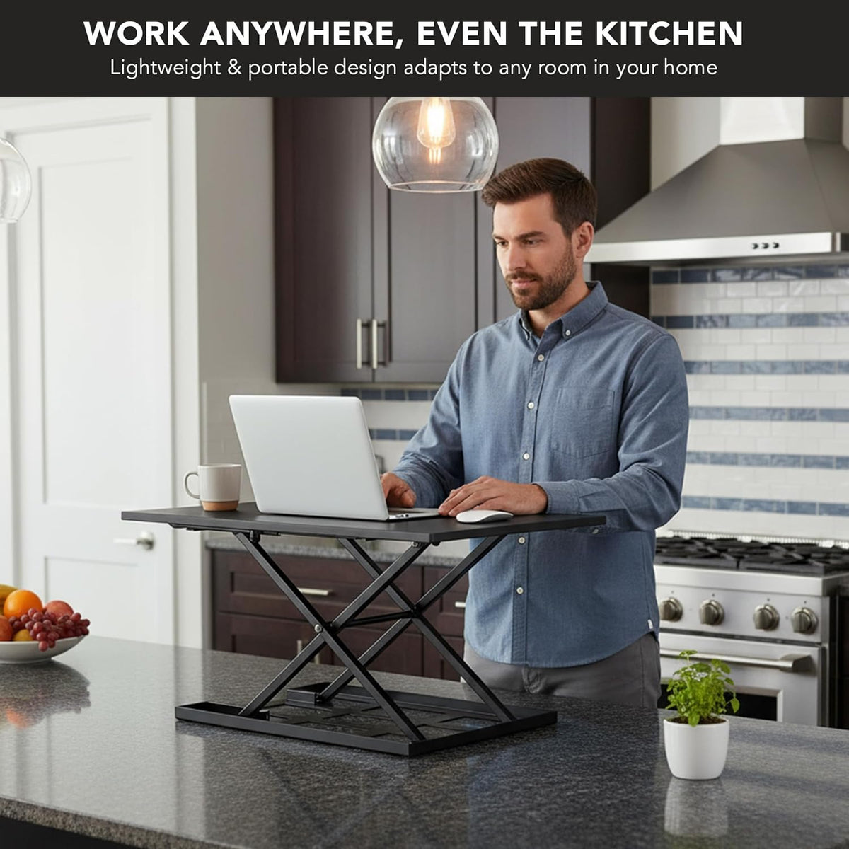 Mount-It! Standing Desk Converter 32" x 22" – Sit Stand Desk Riser ...