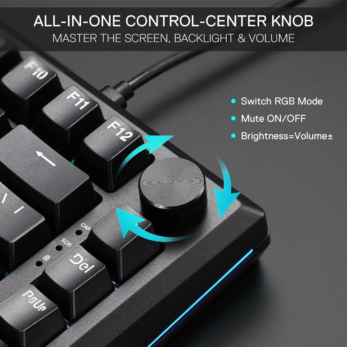 Redragon K687 Wired CNC Gasket Gaming Keyboard, 81 Keys Mechanical Keyboard w...