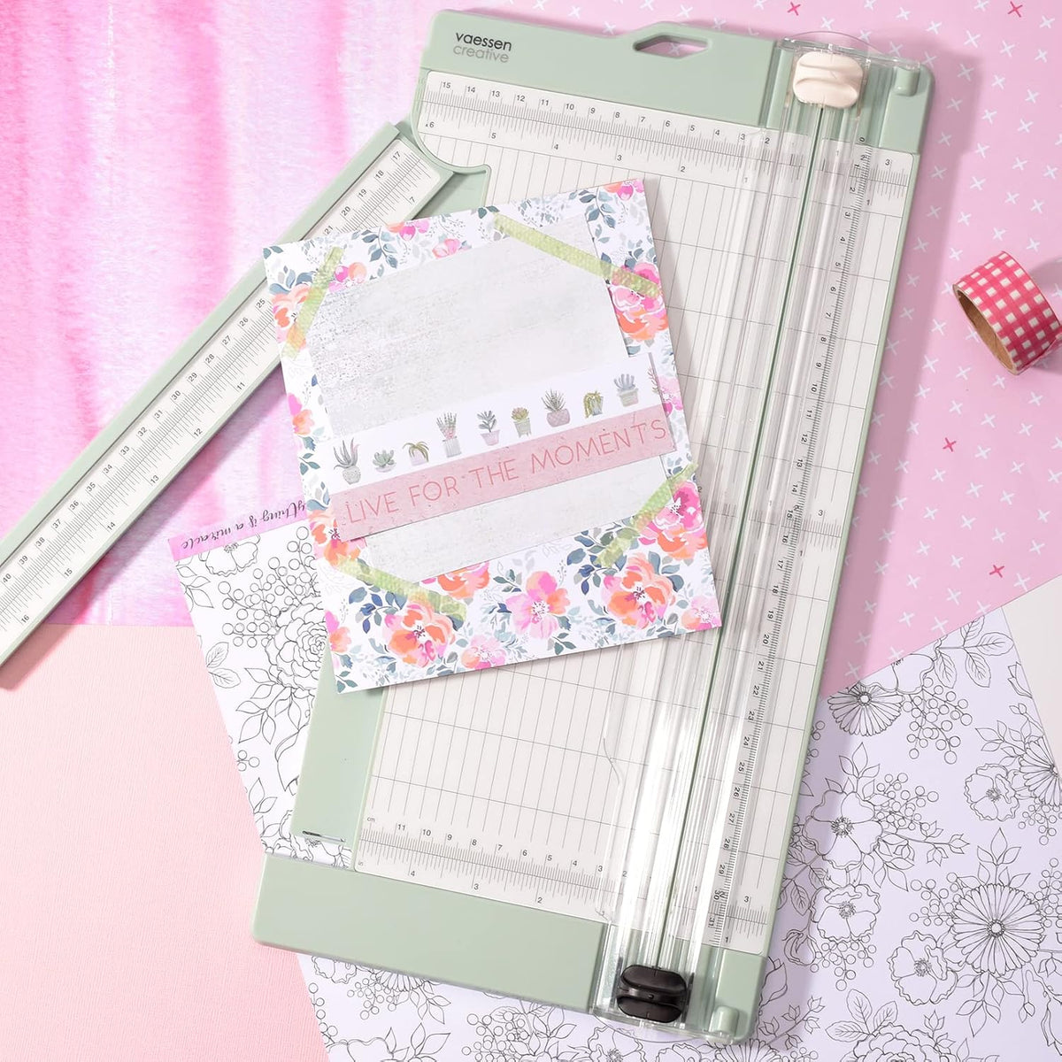 Vaessen Creative Trimmer and Scoring Board 6" for Scrapbooking, Cardmaki...