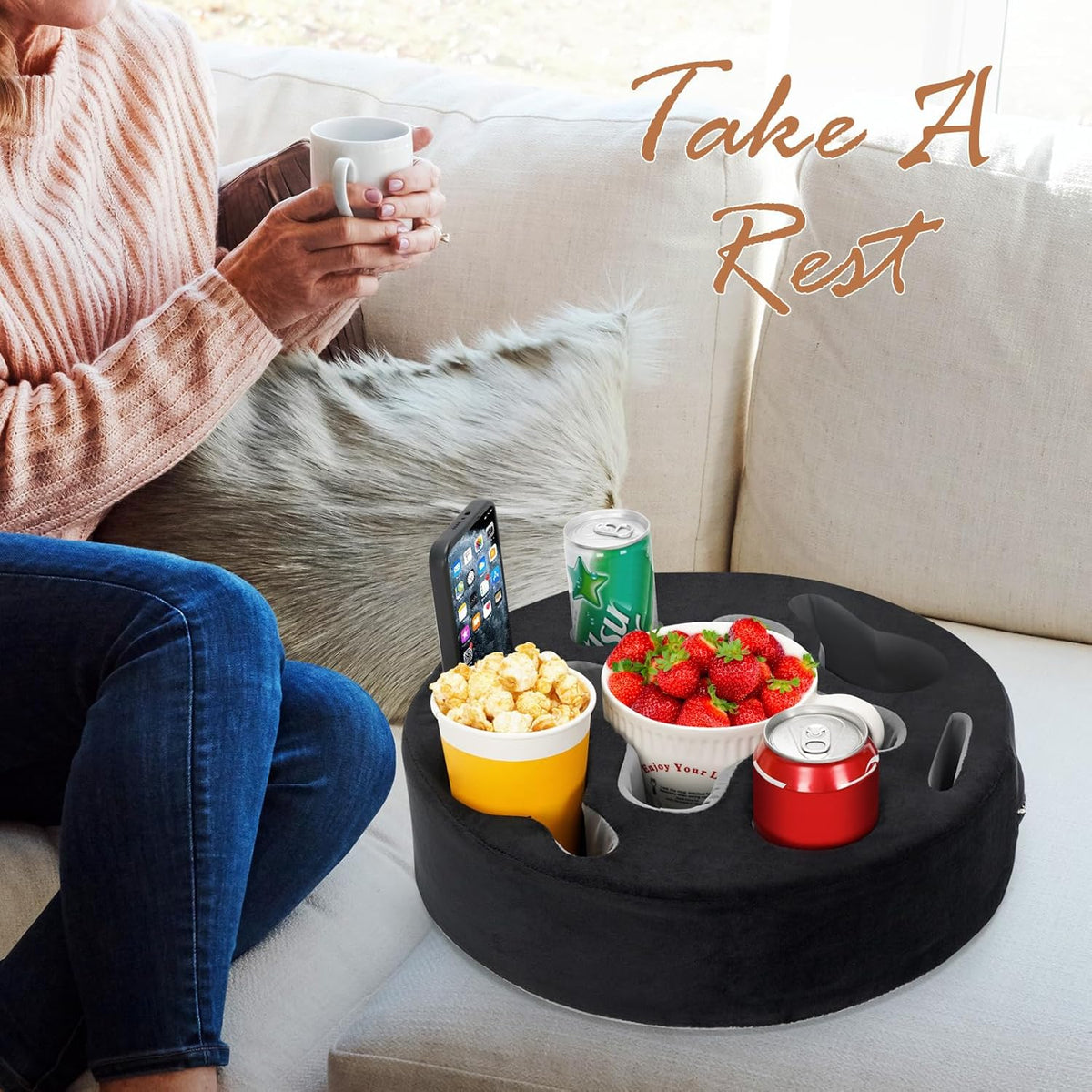 INNO STAGE Couch Cup Holder Pillow Sofa Caddy Buddy