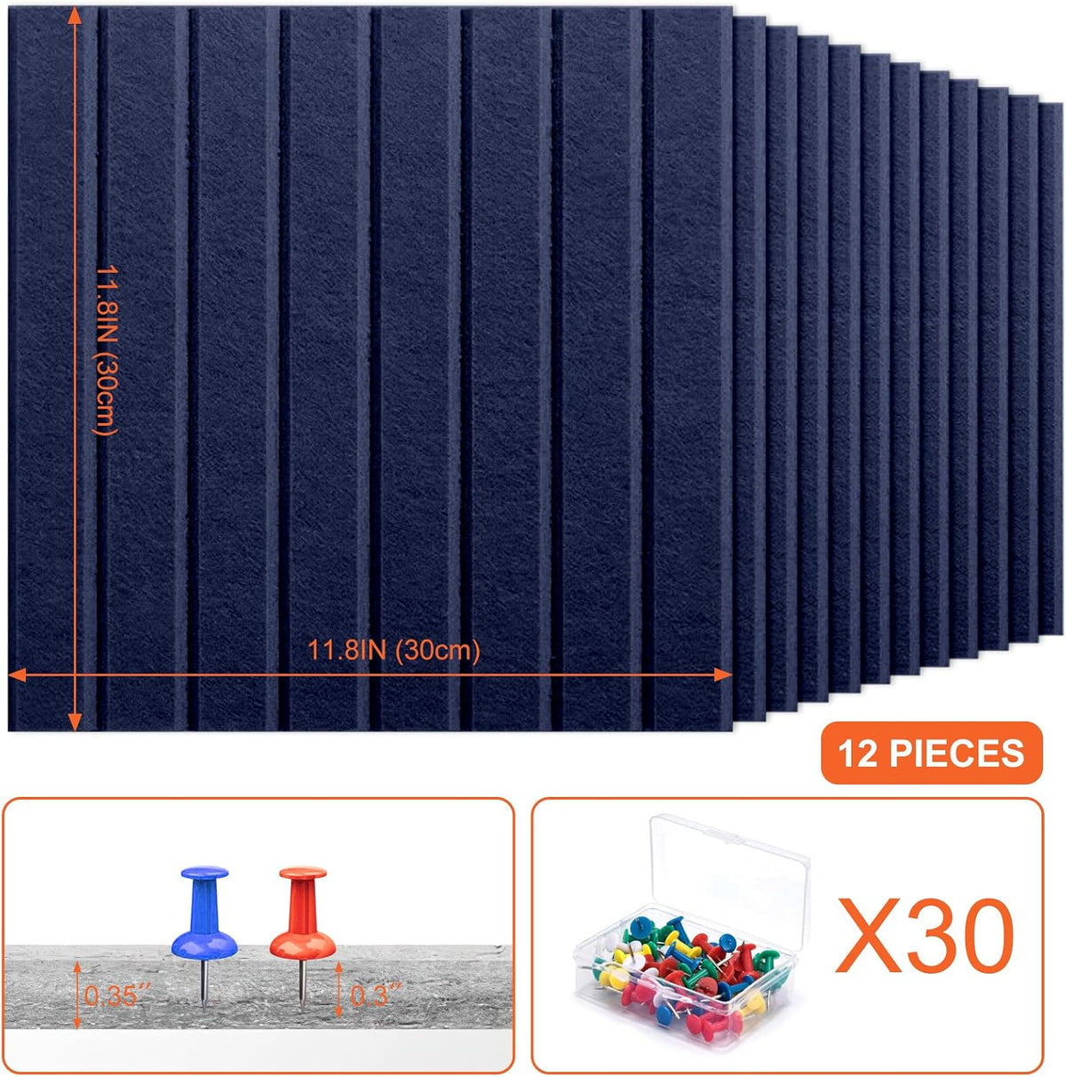 Cork Boards for Walls 48" x 36" Felt Board Alternative, 12 Pack Fel...