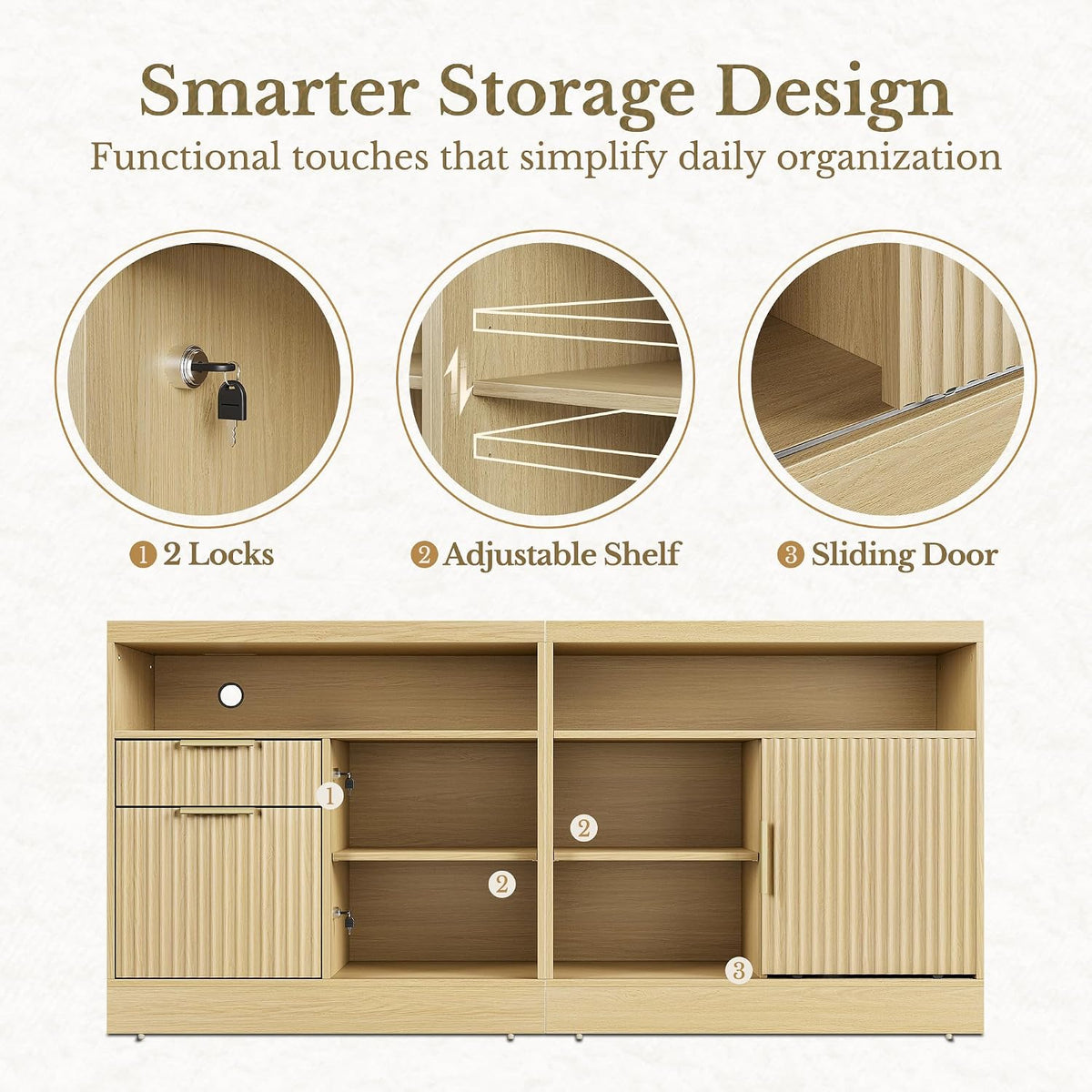 2 Drawer File Cabinet with Lock, Printer Stand, Light Waulnut