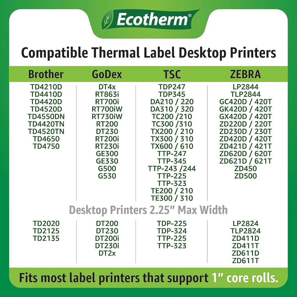 1" x 3" Thermal Labels | 4 Rolls | 2720 Labels | fits Zebra, Godex,...