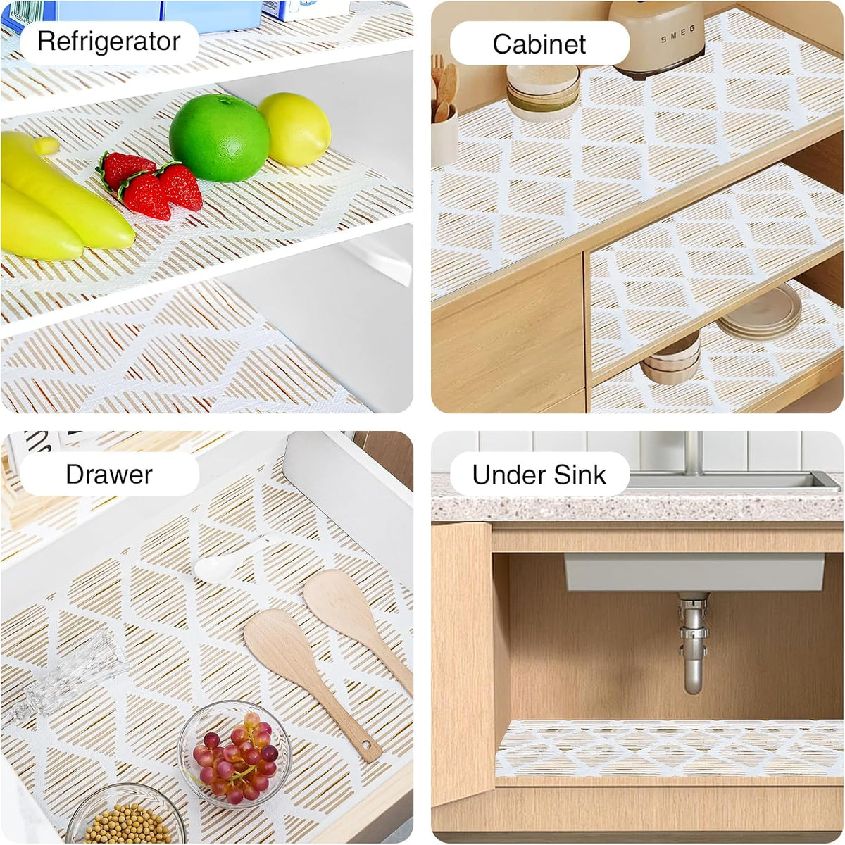 Drawer and Shelf Liner for Kitchen Cabinet Non-Adhesive 24in x 20FT