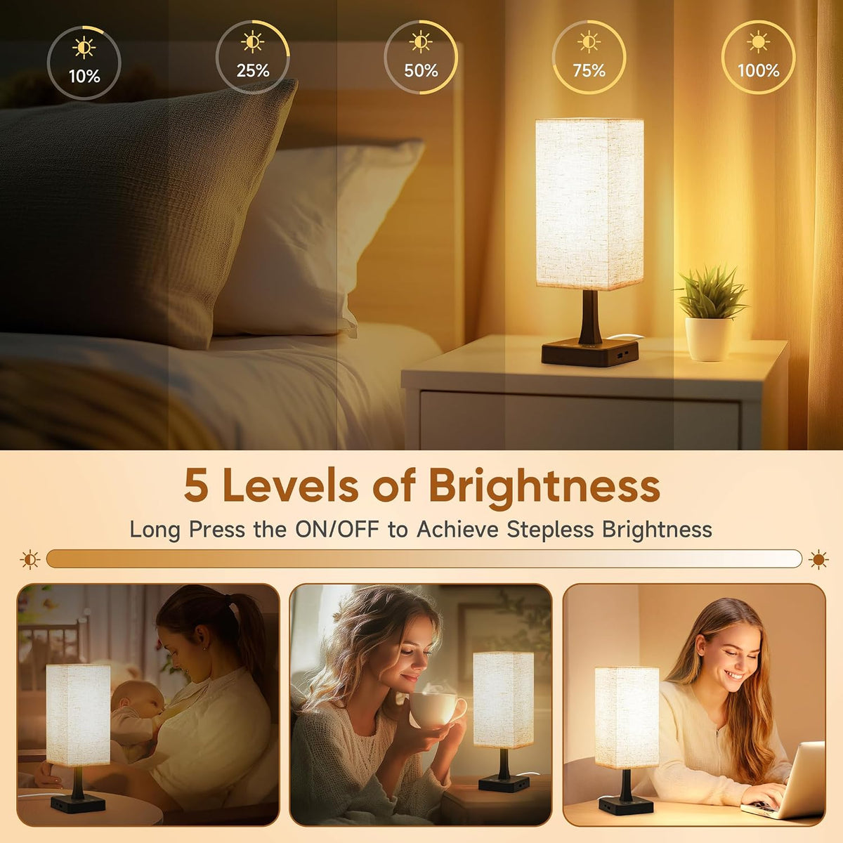 Light Therapy Lamp 10000 Lux Therapy Light with Remote and Touch Control, 3 C...