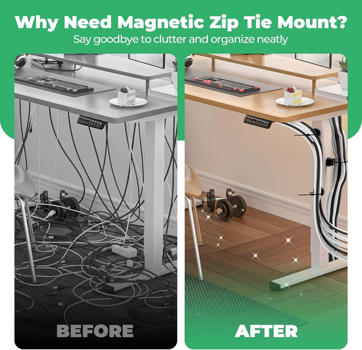 Magnetic Zip Tie Mount, 25LBS Strong Magnetic Wire Holder, Multipurpose Magne...