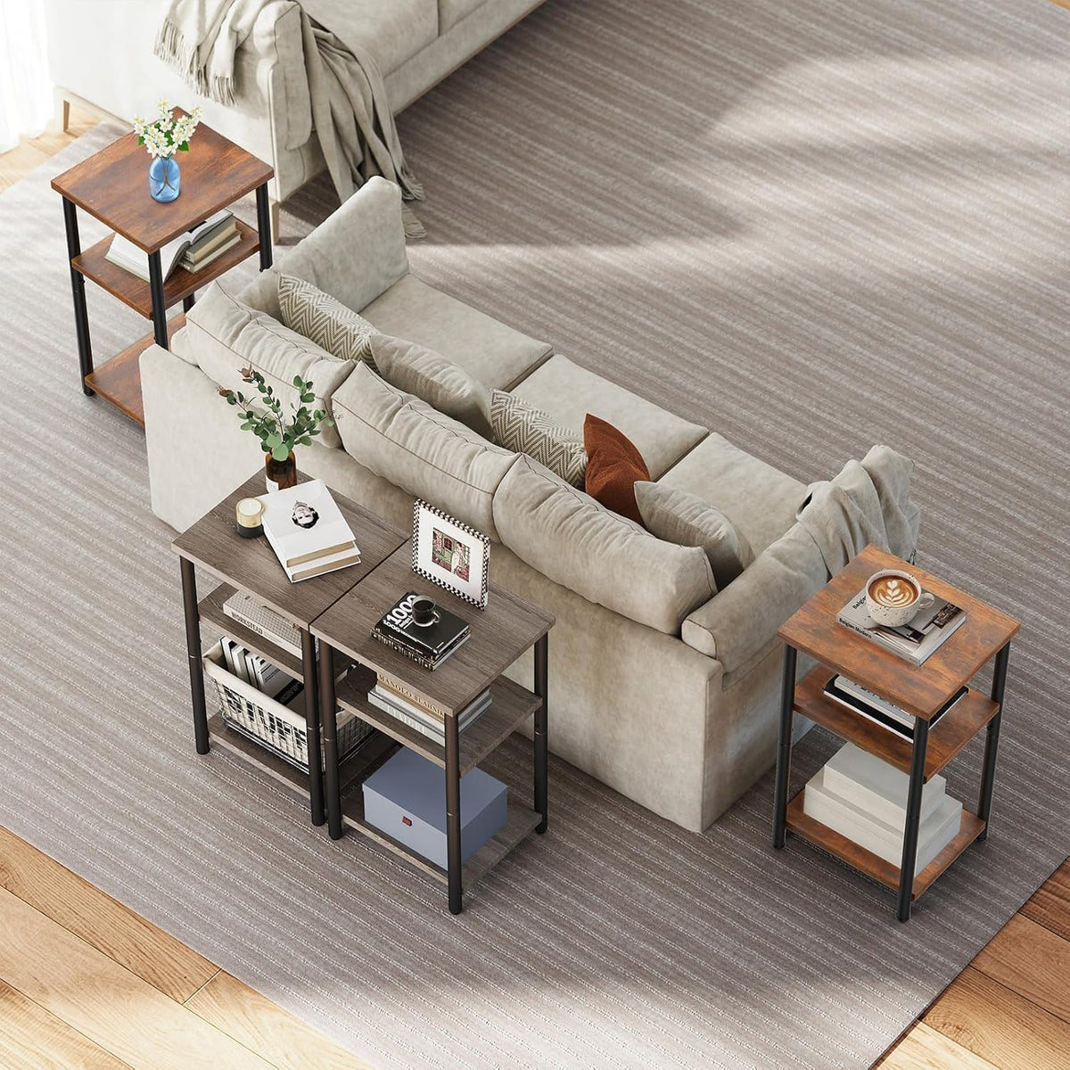 DUMOS End Tables Set of 2, Small Side Table, Nightstand for Small Spaces