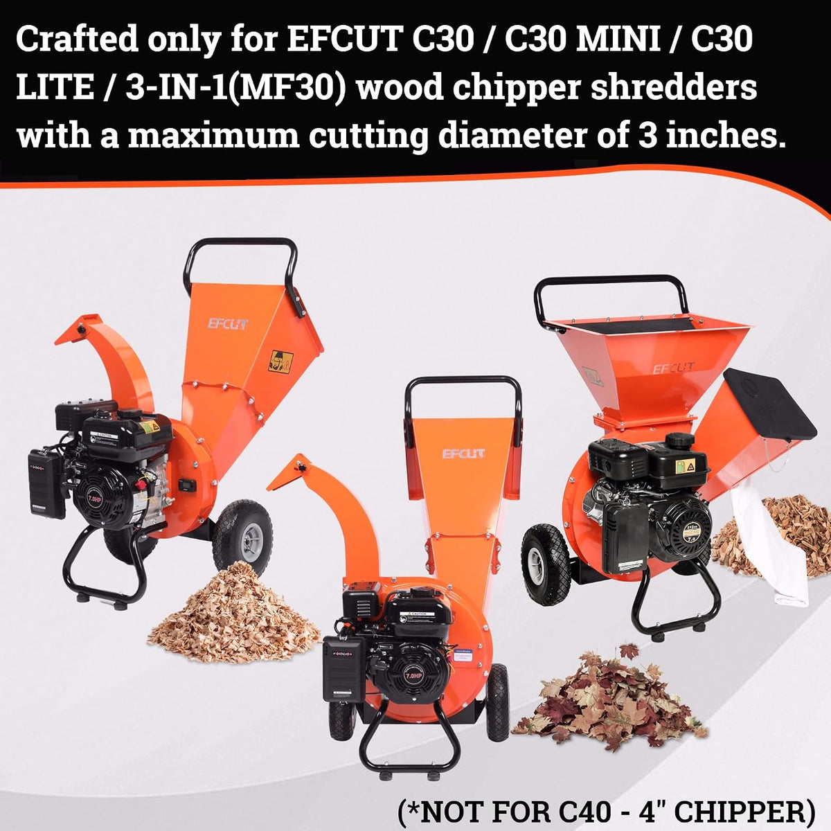 Replacement Blades for C30/C30 Mini/C30 Lite/3 in 1 Wood Chippers Shredders M...