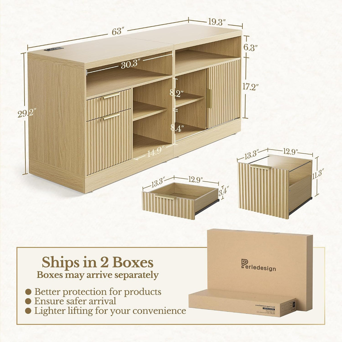 2 Drawer File Cabinet with Lock, Printer Stand, Light Waulnut