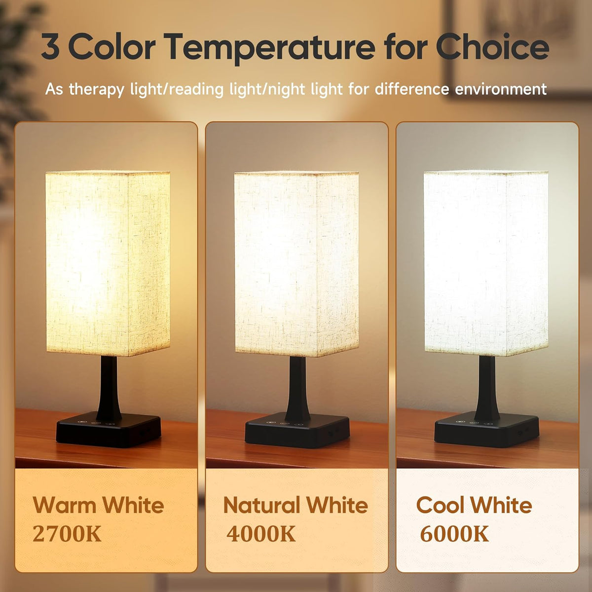 Light Therapy Lamp 10000 Lux Therapy Light with Remote and Touch Control, 3 C...