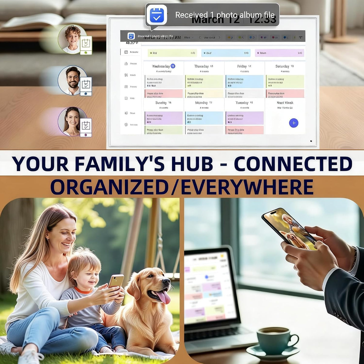 10.1" Digital Calendar – Chore Rewards, Meal Planner & Photo Frame