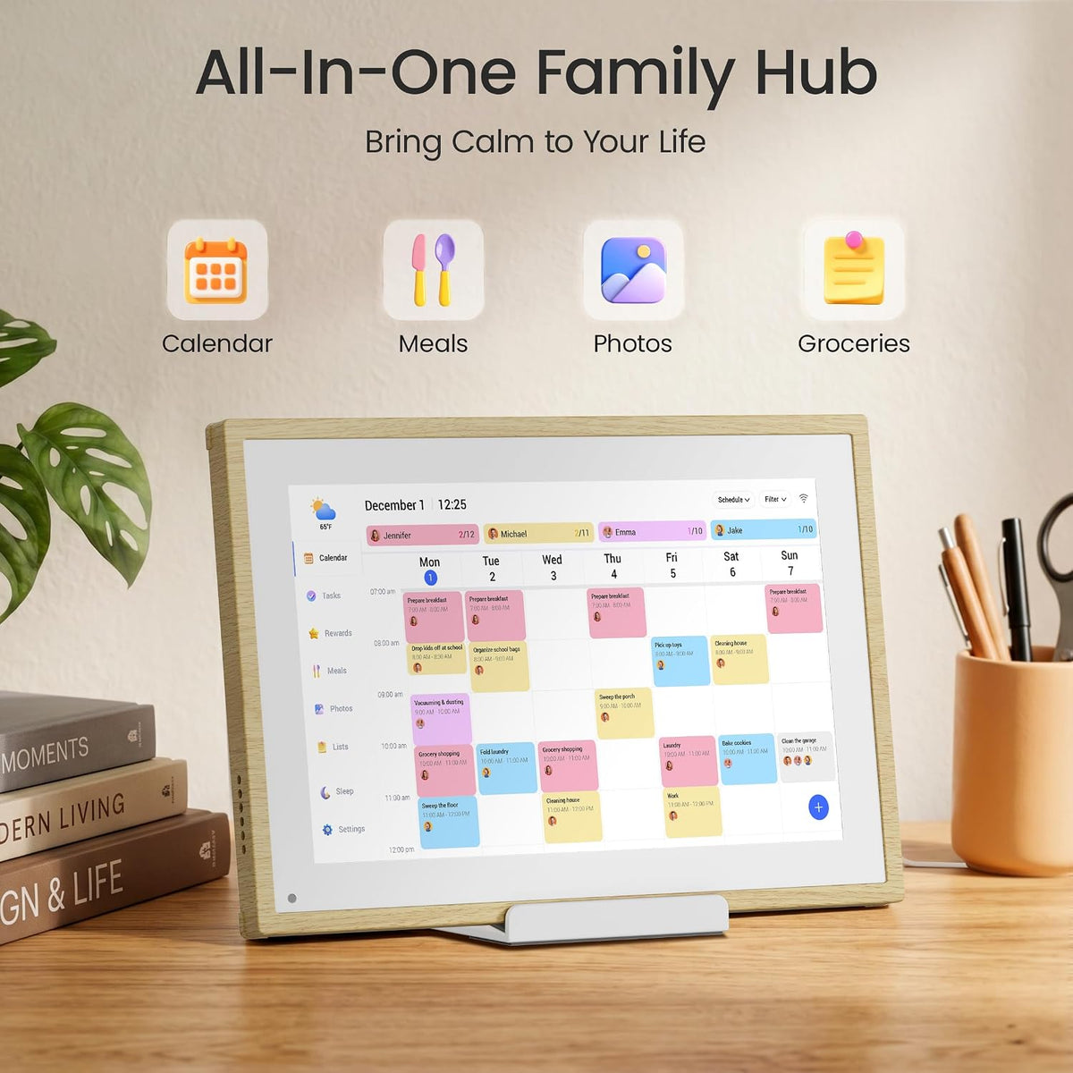 Dragon Touch 10.1 inch Digital Calendar Chore Chart – Digital Picture Frame, ...