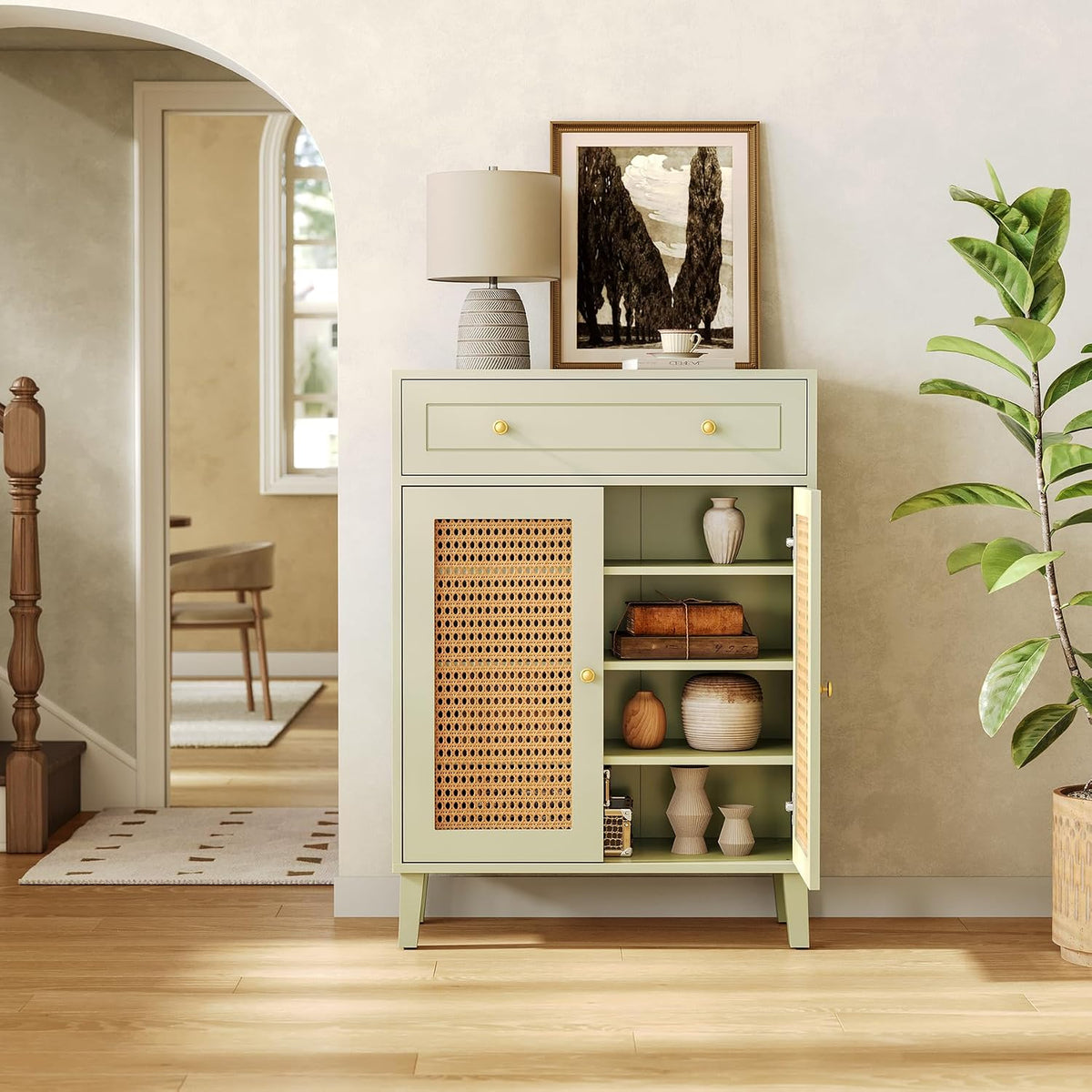 LITTLE TREE Shoe Cabinet for Entryway, 4-Tier Shoe Organizer with Adjustable ...
